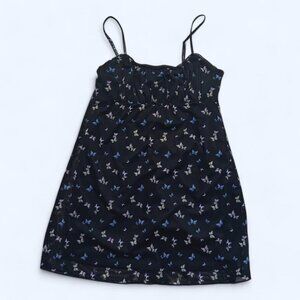 aeropostale black mesh mini dress with butterfly print
